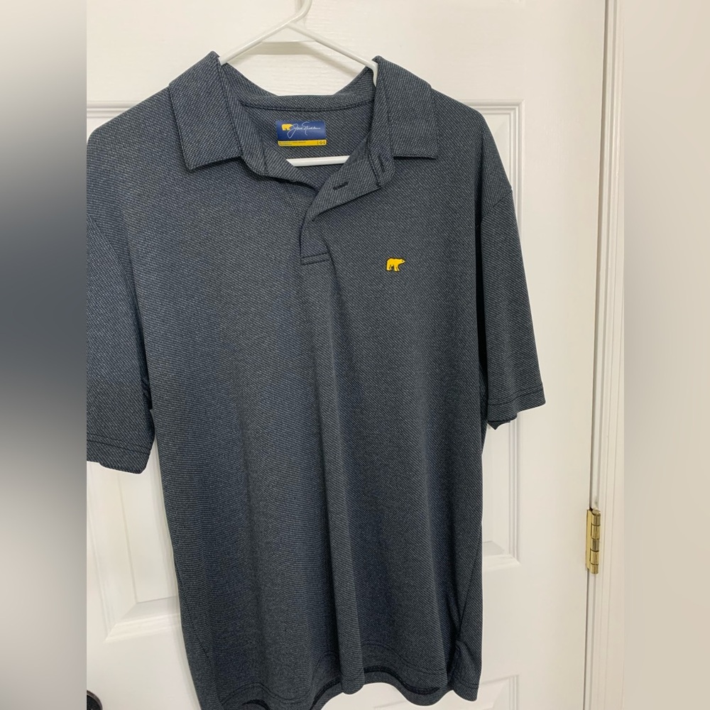 Men’s Large heathered black Polo
